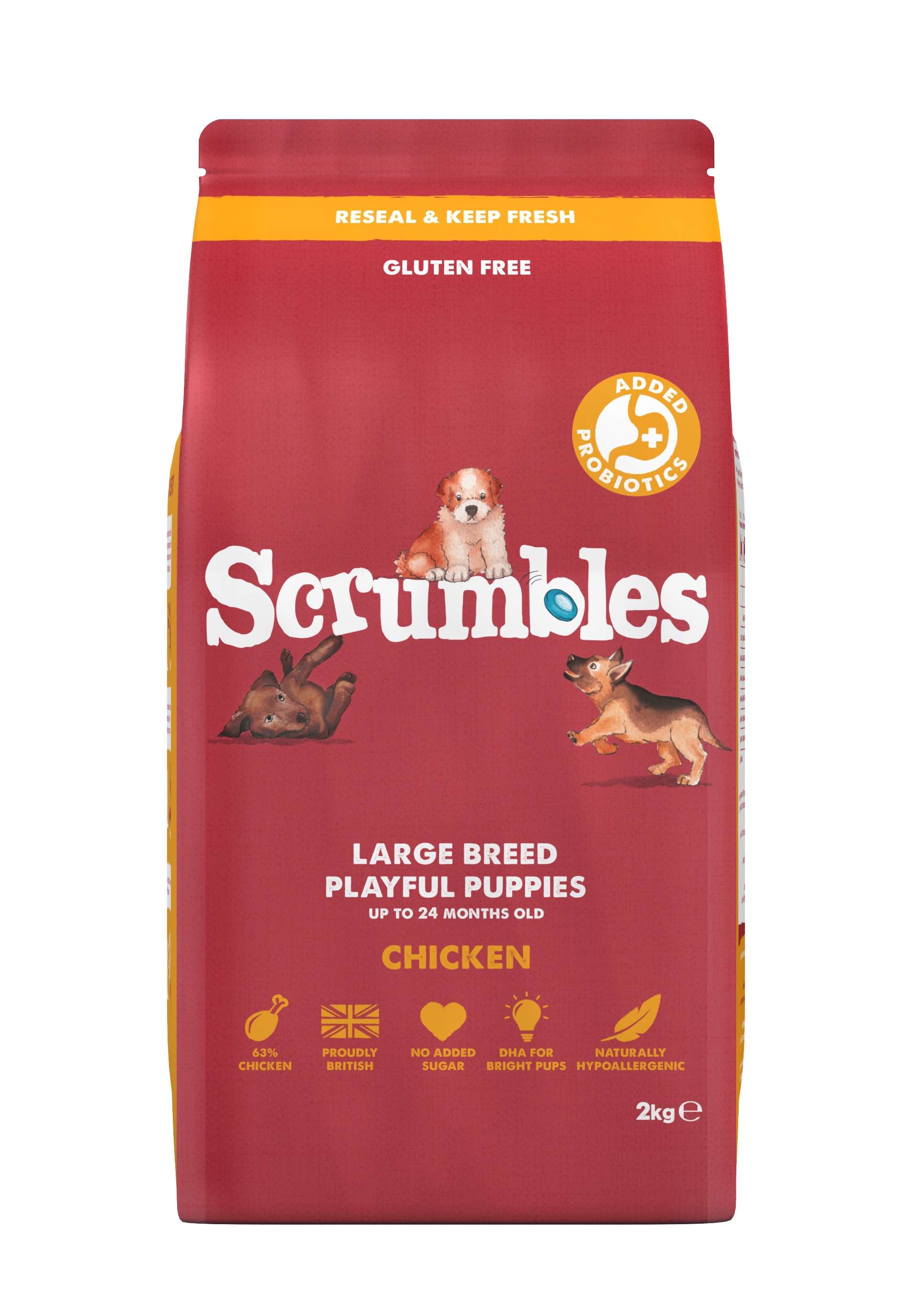 Scrumbles Puppy Large Breed Chicken Dry Dog Food - 2kg